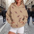 thumbnail image 2 of Bovemsi Sweatshirt for Women Football Graphic Hoodies Sweatshirts Fans Pullover Shirt With Pockets Comfort Hoodie, 2 of 4