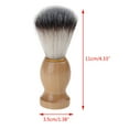 thumbnail image 5 of Men Shaving Brush with Wooden Handle Nylon Hair Face Cleaning Beard Cleaner Tool, 5 of 12