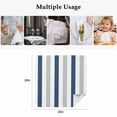 thumbnail image 4 of Navy Blue Striped Cloth Napkins, Geometric Grey White Vertical Stripes Washable and Reusable Dinner Napkins Set of 8, Table Napkin for Kitchen Party Birthday Wedding Hotel Housewarming 20"x20", 4 of 8