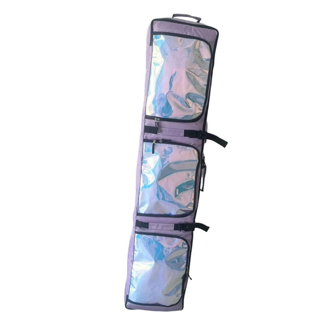 Colaxi Sac de Ski Sac de Planche à Neige avec Roues avec Poignée Étui de Rangement Rembourré pour Équipement et Vêtements pour Ski Voyage en Avion Planche à Neige Violet