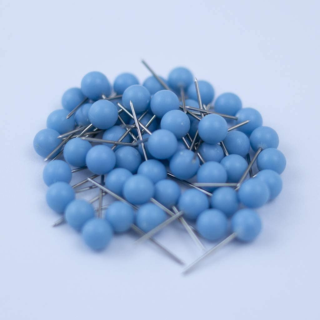 Push Pin Map Tacks Light Blue 50 Push Pins