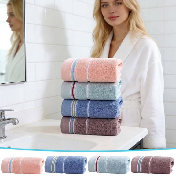Bath Towel | Highly Absorbent, Soft Cotton Feel, 29.1x13in | Durable, Easy-Clean Luxury Washcloth for Bathroom, Spa, Gym, Face | Fashionable, Bright Colors