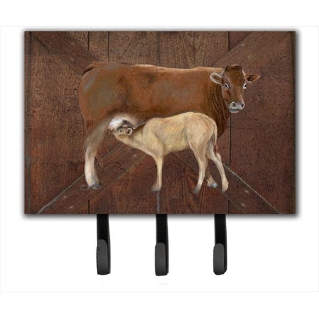 Carolines Treasures SB3074TH68 Cow Momma And Baby Leash Or Key Holder