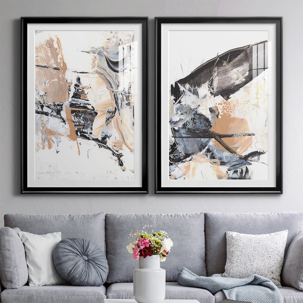 Wexford Home Ruckus III Premium Framed Print, 30.5" x 42.5" - Ready to Hang, Black (Set of 2)
