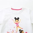 thumbnail image 4 of NAISIBABY Girls Graphic Tee 6-7, Cotton Short Sleeve Crew Neck Casual Pullover T-Shirt White, 4 of 6