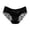 Black, variant on Women's Bow Cut Hollow Low Waist Seamless Satin Triangle Underwear RD2 XL