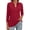 Wine Red, variant on Fantaslook Womens Polo Shirts Business Casual 3/4 Sleeve Tops V Neck Dressy Work Blouses Office Clothes