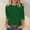 *Green, variant on ClodeEU Women's Round Neck Three Quarter Sleeve Slim Fit Tunic T Shirts With Sequin Green,Womens Plus XXL