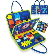 Terra Busy Board Montessori Toys for 1 2 3 4 Year Old Boys & Girls Gifts, Sensory Toys for Toddlers 1-3, Autism Educational Travel Toys, Preschool Activities for Learning Fine Motor Skills (Blue)
