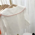 thumbnail image 5 of Coerni Toddler Girls Button Down Shirt Long Sleeve Collared Neck Summer Top Baby Casual Blouse Embroidered Fashion Clothes, 5 of 7