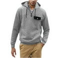 thumbnail image 1 of ameIAEA Casual Sweatshirts for Men Long Sleeve Solid Color Fall Pullover Tops with Pockets, 1 of 6