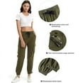thumbnail image 4 of SPECIALMAGIC Women's Loose Cargo Sweatpants Pockets Sporty Gym Athletic Fit Jogger Pants Yoga Lounge Trousers,Army Green, 4 of 6