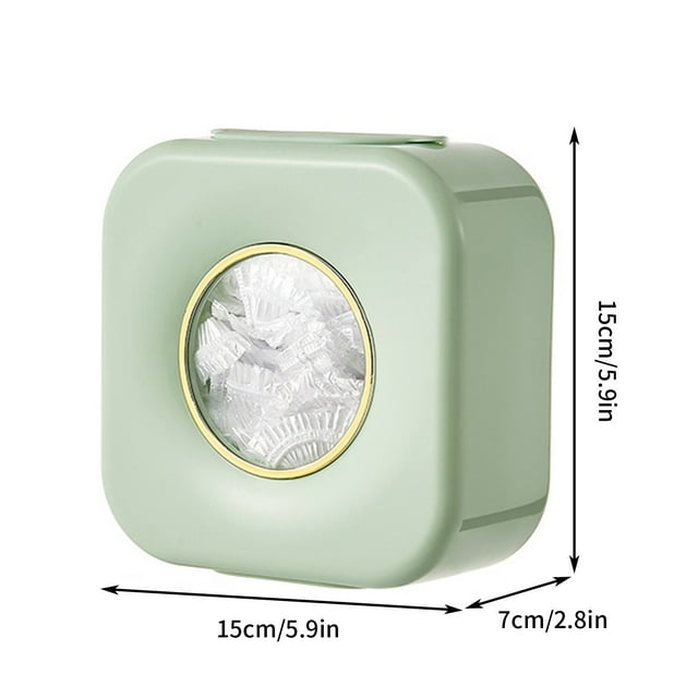 Leodye 1PCS Punch-free Kitchen Preservation Film & Glove Storage Box Transparent withdrawable Home Kitchen Preservation Bag Organizerwith 200 * filter screen -5.9*2.8IN