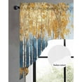 thumbnail image 3 of Blue Yellow Kitchen Swag Valances for Windows, Modern Abstract Oil Expressionism Swag Valances Curtains for Living Room, Rod Pocket Window Treatments for Bathroom, Bedroom, Cafe, 56"x36", 3 of 6