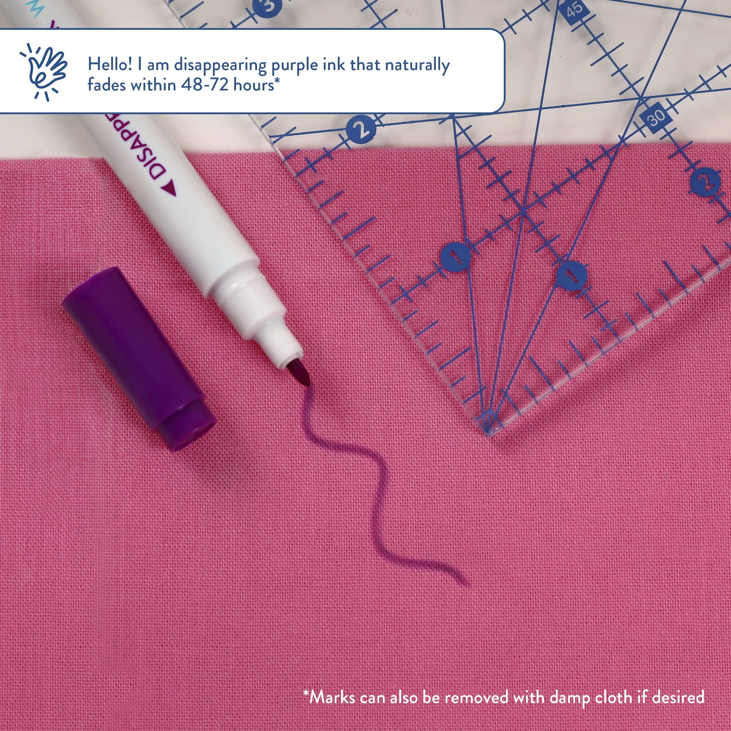 Hello Hobby Twin Fabric Marking Pen, Double-Ended, Water-Soluble