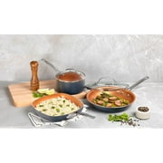 Gotham Steel Nonstick Pots and Pans 10 Piece Kitchen Ceramic Cookware Set Cooking Frying Skillet Sauce Pan Gray