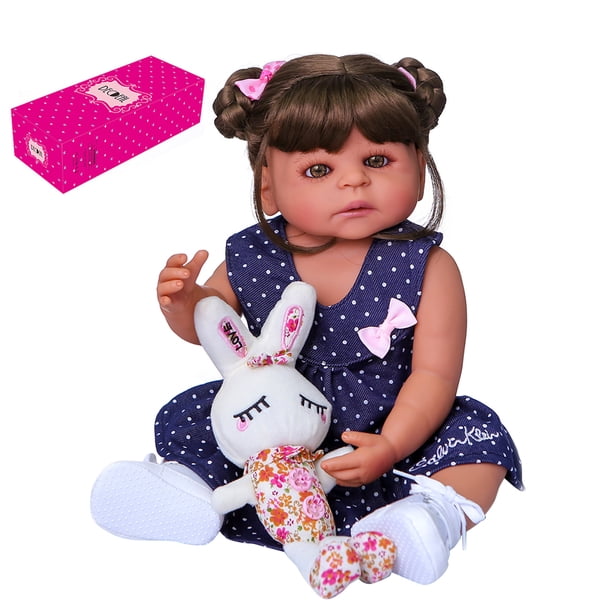 Decdeal 22 Pulgadas 55cm Reborn Baby Doll Silicona Cuerpo Completo