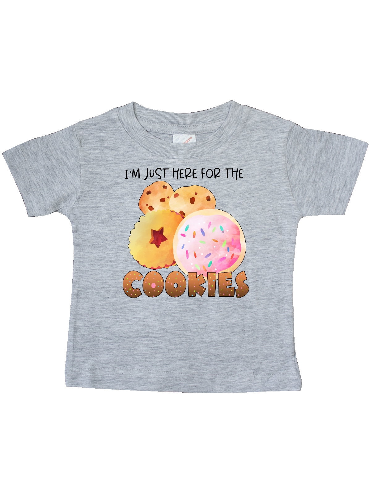 Inktastic I'm Just Here for the Cookies Infant TShirt Unisex Heather Grey 18 Months Walmart