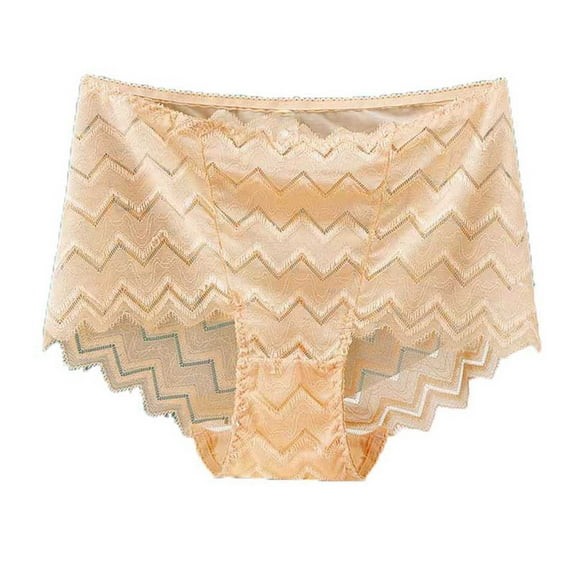 Bigersell Womens Bikini Underwear Cotton Clearance Period Panties Thong Panty Style P-1679 Nylon Period Panties Thongs Ladies Briefs Mid Waist Women's Briefs Beige L