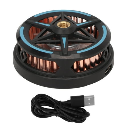 

PAOMIAN Black Portable Mobile Phone Radiator Intelligent Temperature Control Phone Radiator Fan for Gaming Live Streaming Outdoor Vlog