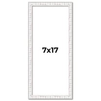 7x17 Frame White Real Wood Picture Frame Width 0.75 inches | Interior Frame Depth 0.5 inches |