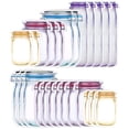 thumbnail image 1 of Reusable Freezer Bags, Grocery Bags, Reusable Grocery Bags, Mason Bag, Fresh Zipper Bag, Food Storage Bags, Food Storage Snack Bags (25 PCS), 1 of 7