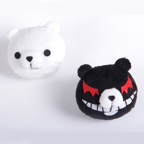 Pwfe Anime Danganronpa Cartoon Black And White Bear Plush Hairpin Monokuma Hair Clips Walmart Com Walmart Com