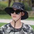 thumbnail image 6 of Quick Drying UV Sun Protection Wide Brim Mountaineering Hat Sun Protection Sun Hat Men Bucket Hat Wide Brim Hat GREY, 6 of 8