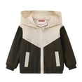 thumbnail image 5 of MexChoioe Kids Zip Up Hooded Outerwear Color‑Blocked Windbreaker Jacket Long Sleeve with Pockets Breathable Fall Travel Everyday Coat for Boys, 5 of 6
