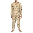 thumbnail image 3 of Disketp cross for Pajamas Set Long Sleeve Sleepwear Mens Button Down Nightwear Pj Sets-Small, 3 of 7