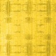 thumbnail image 1 of Ahgly Company Machine Washable Indoor Square Solid Yellow Modern Area Rugs, 5' Square, 1 of 4