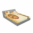 thumbnail image 3 of Ambesonne Vintage Fitted Sheet & Pillow Sham Set, Brown Tribe Art, Twin, Brown Tan, 3 of 3