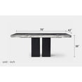 thumbnail image 4 of Mofit Home, Modern, Elegant, Marbled Black and White Elegance Dual-Pillar Dining Table, Furniture for Dining Room, dining room, 1pc, T-shaped, 4 of 4