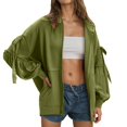 thumbnail image 2 of Veste Décontractée pour Femmes Automne 2025 Légère à Manches Longues Coupe Ample avec Poches, 2 of 5