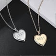 thumbnail image 2 of 14k Gold Silver Women Girls Romantic Heart Locket Necklace Engraved Flower Oval Hold Photo Picture Pendant Living Memory Jewelry - -, 2 of 3