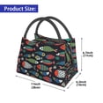 thumbnail image 3 of Vsdgher Hand Drawn Colorful Fishes Print Insulated Reusable Bags with Sturdy Zipper and Handles, Foldable Totes for Hot or Cold Food Bring or Delivery, 3 of 8