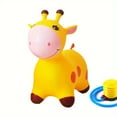 thumbnail image 1 of DEBGFS Animals Bouncy Horse Hopper Toys for Kids  Giraffe Jumping Inflatable Ride on Bouncer Hopping Gifts for Toddlers Boys Girls 4 5 6  Years Old with Pump, 1 of 7