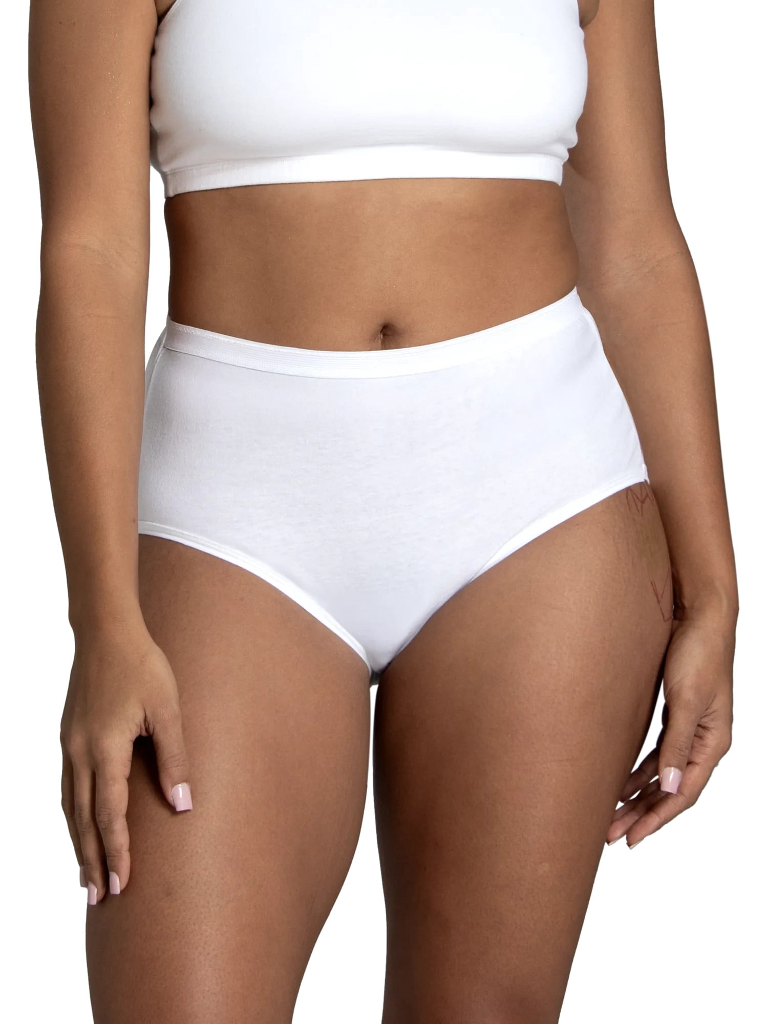 Fruit of the Loom Women's Cotton Brief Underwear, 10-Pack