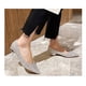 thumbnail image 5 of Minnieouse 2 paquetes/lote de zapatos de lentejuelas de cuero de fibra plana para mujer, cómodos, fáciles de cuidar, zapatos de corte para Calzado champán 40.1, 5 of 6