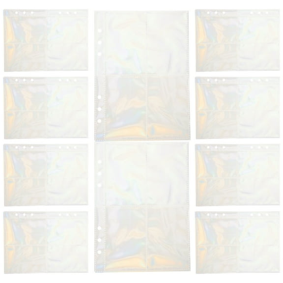 unbranded  10 Sheets Loose Leaf Refill Binder Photo Sleeves Album Picture Transparent