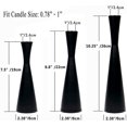 thumbnail image 2 of Juego de 3 candelabros cónicos de metal negro, centro de mesa decorativo vintage y moderno, regalo de inauguración de la casa., 2 of 5