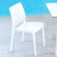 thumbnail image 4 of Luxury Commercial Living 32" White Outdoor Patio Solid Dining Chair, 4 of 8