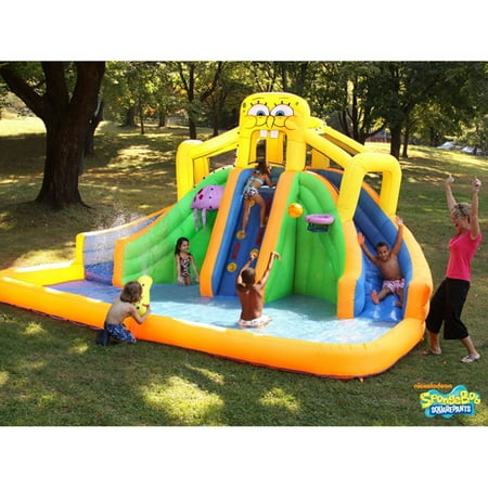 SpongeBob Double Slide Mega Fun Water Park with Canon