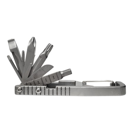 PELZ 12 in 1 Multi Tool Carabiner Folding Tool Kit Keychain Multitool Screwdrivers Bottle Opener Phone Holder for Camping Hiking Everyday Use