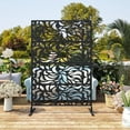 thumbnail image 1 of Metal Privacy Screen – 4x6ft Outdoor Partition Divider – Stylish Floral Patterns – Privacy Fence – Patio, Deck, Balcony & Indoor, 1 of 11