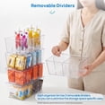 thumbnail image 4 of Sindcom 4 Pack Clear Plastic Food Storage Organizer Bins, Multi-Compartment Pantry & Kitchen Drawer Organizer for Spice Packets, Tea Bags, Snacks - Versatile for Fridge & Cabinet, 4 of 8