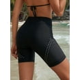thumbnail image 6 of Charmo Womens Tummy Control Swim Bottoms Dot High Waisted Board Shorts Built-in Liner, 6 of 6