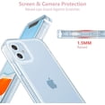 thumbnail image 2 of Case for iPhone 11 6.1 inch,Sparkly Clear Case for Women,Soft TPU Silicone Bumper Protective Cover Case for iPhone 11,Blue, 2 of 10