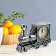 thumbnail image 3 of SASABAXI Train Clock For Kids Locomotive Shape Vintage Retro Silver 1Pcs, 3 of 5