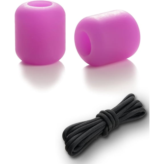 VIPERADE VAB6 Resin Paracord Beads, Glow in The Dark Knife Lanyard Beads, Paracord Accessories Charms for Knife Pocket Tools Keychain Bracelet EDC Gears (Purple)